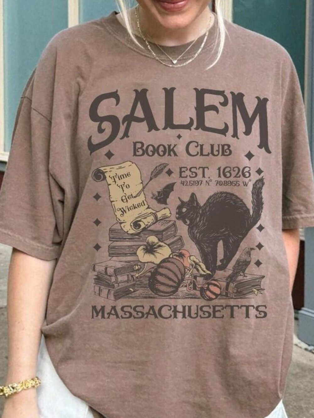 Retro 90s Salem Shirt | Bookish Halloween Tee, Spooky Book Lover